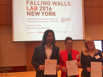 DBMI Research Associate Oren Miron won first place for his three-minute pitch at Falling Walls Lab of New York, describing how he plans to break the wall of autism