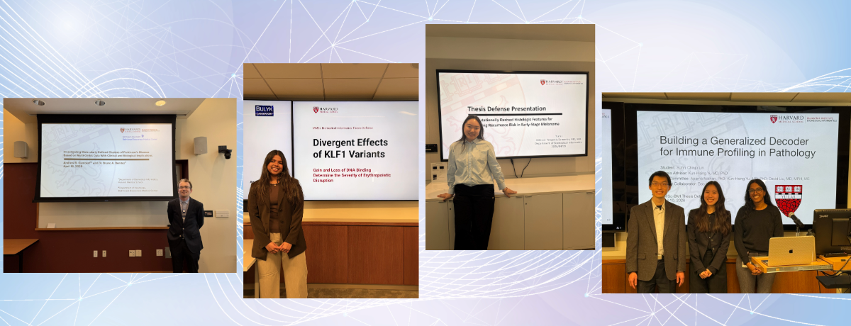Students at thesis defenses