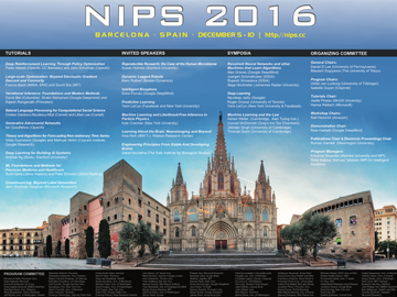 Poster for thirtieth annual conference on Neural Information Processing Systems (NIPS)