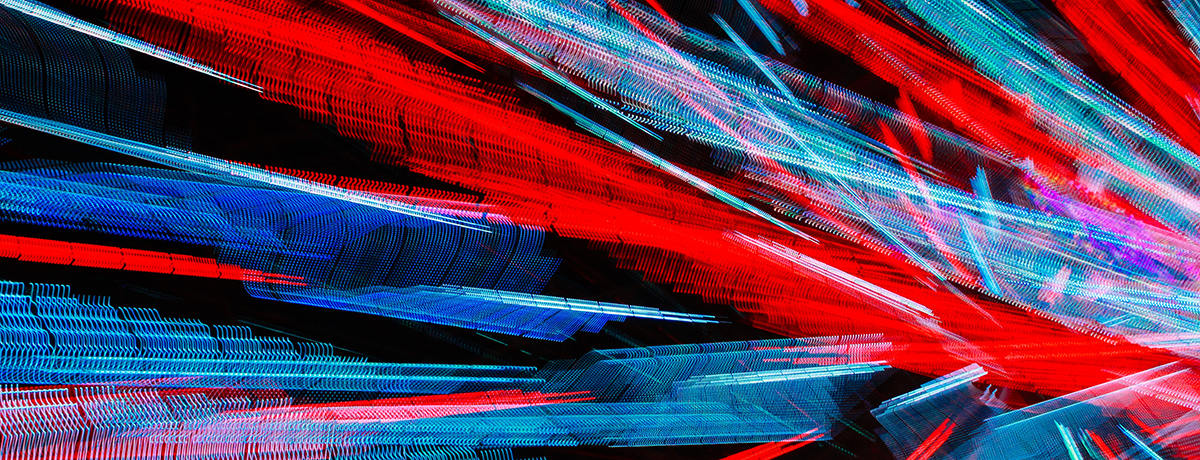abstract pattern in red, blue, purple, black