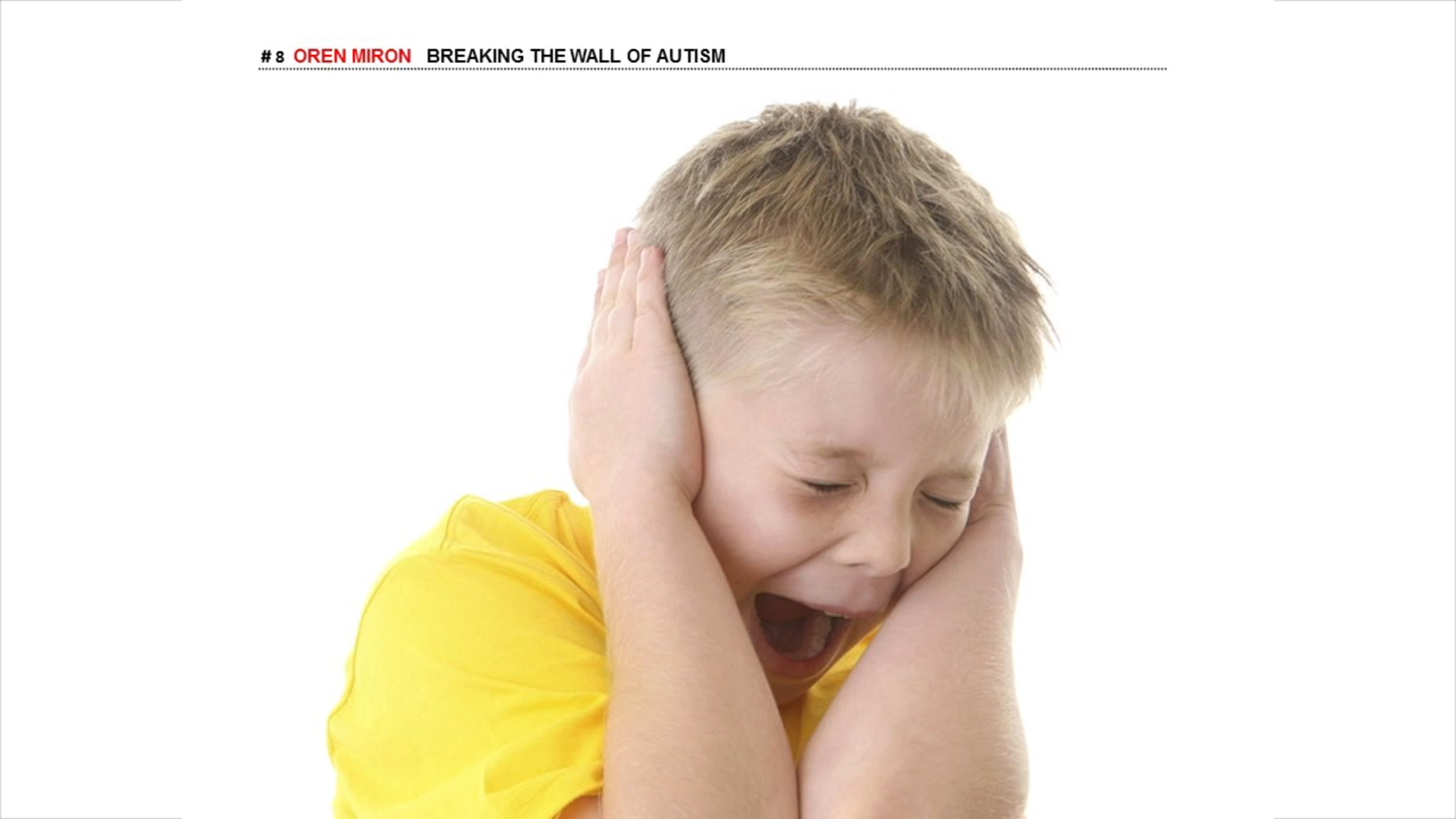 child holding ears and screaming