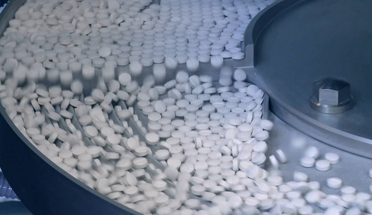 pills in a manufacturing facility